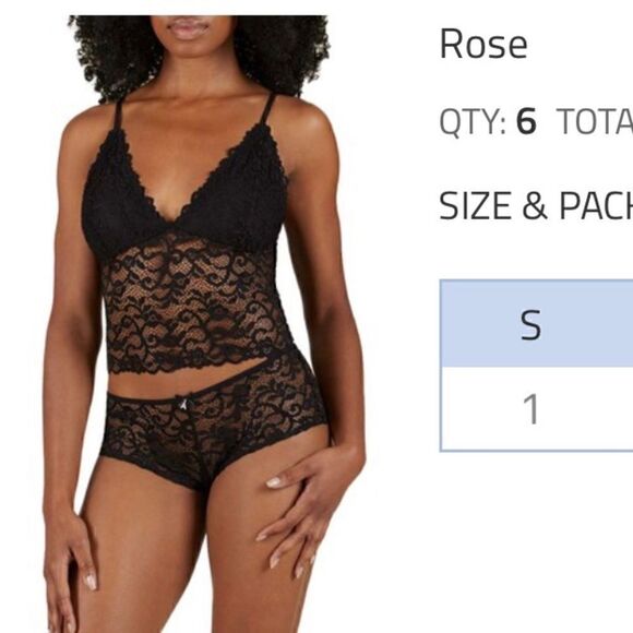 3. Lacy 2 piece Pajama PJ Set Rose Pink NWT Paris Blues - Picture 2 of 4